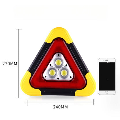 2-IN-1 Solar Emergency Triangular Roadside Warning Light Super Bright LED Work Lights for Car Repairing Camping Hiking Hunting