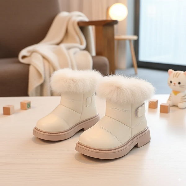 Britora - Mädchen British Style , Plüsch gefütterte kurze Winterstiefel