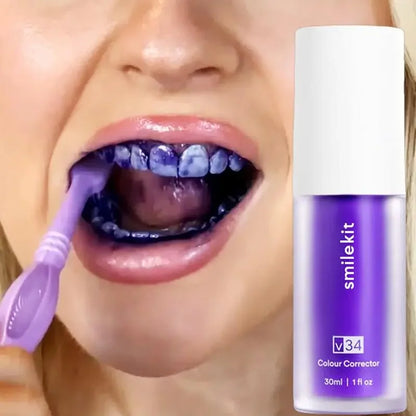 SmileKit™ V34 Teeth Whitening Purple Toothpaste