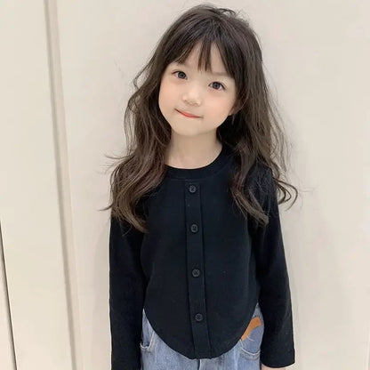 Aprica – 1 Stück Mädchen-Shirts mit koreanischem Schnitt und weite Jeanshosen