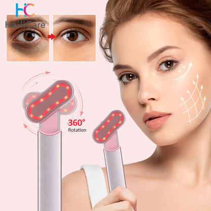 Electric EMS Eye Massager Eye Skincare Skin Care Tool Vibration 42℃ Hot Massage Relax Eyes Photo Therapy